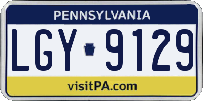 PA license plate LGY9129