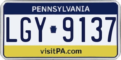 PA license plate LGY9137