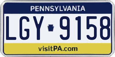 PA license plate LGY9158