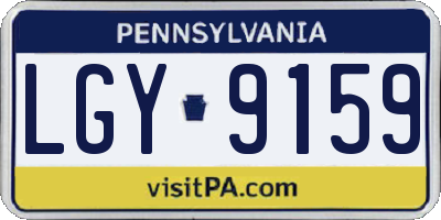 PA license plate LGY9159