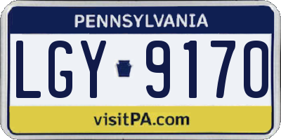 PA license plate LGY9170