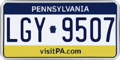 PA license plate LGY9507