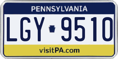 PA license plate LGY9510
