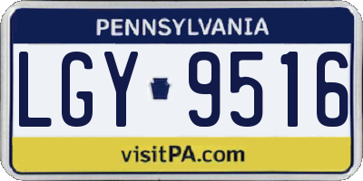 PA license plate LGY9516