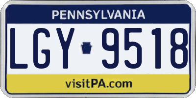 PA license plate LGY9518