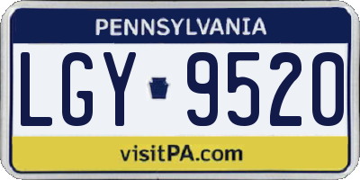 PA license plate LGY9520