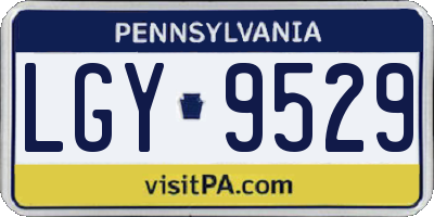 PA license plate LGY9529