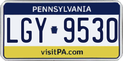 PA license plate LGY9530