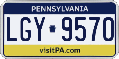 PA license plate LGY9570