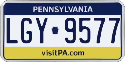PA license plate LGY9577