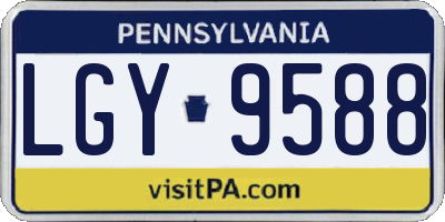 PA license plate LGY9588
