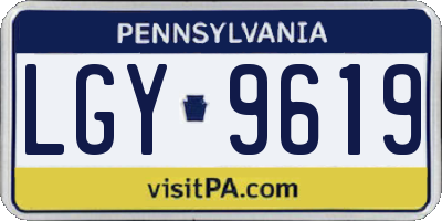 PA license plate LGY9619
