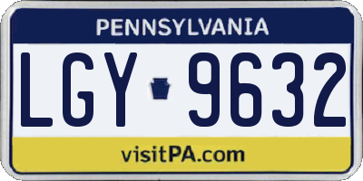 PA license plate LGY9632