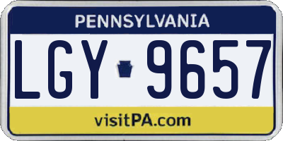 PA license plate LGY9657