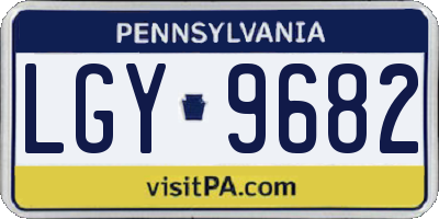 PA license plate LGY9682
