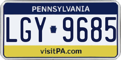 PA license plate LGY9685
