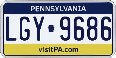 PA license plate LGY9686