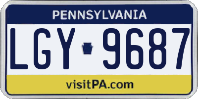 PA license plate LGY9687