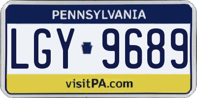 PA license plate LGY9689