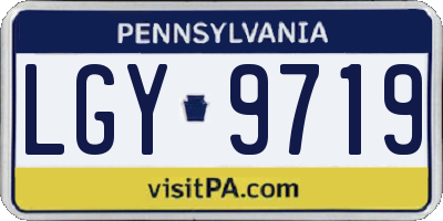 PA license plate LGY9719