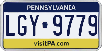 PA license plate LGY9779