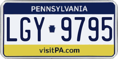 PA license plate LGY9795