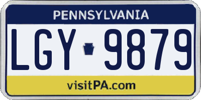 PA license plate LGY9879