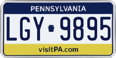 PA license plate LGY9895