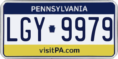 PA license plate LGY9979