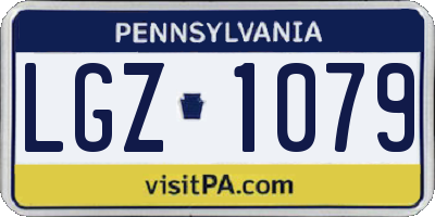 PA license plate LGZ1079