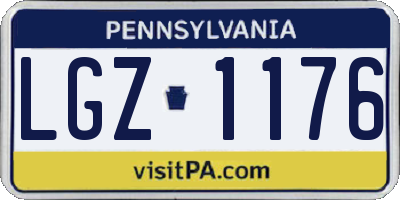 PA license plate LGZ1176
