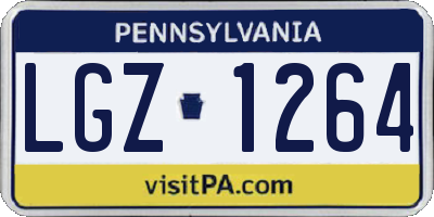 PA license plate LGZ1264