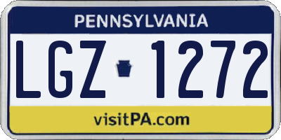 PA license plate LGZ1272