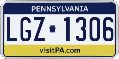 PA license plate LGZ1306