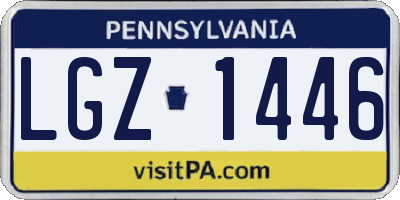 PA license plate LGZ1446