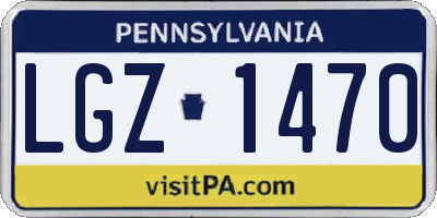 PA license plate LGZ1470