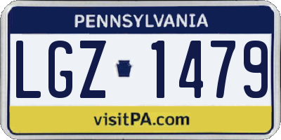 PA license plate LGZ1479