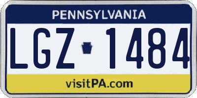PA license plate LGZ1484