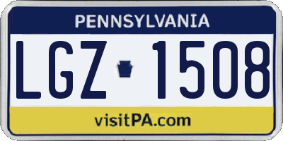 PA license plate LGZ1508