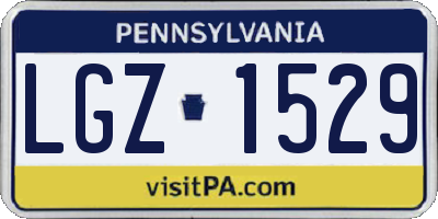 PA license plate LGZ1529