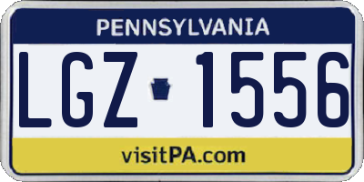 PA license plate LGZ1556