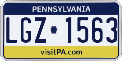 PA license plate LGZ1563