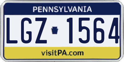 PA license plate LGZ1564