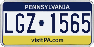 PA license plate LGZ1565
