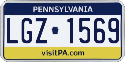 PA license plate LGZ1569