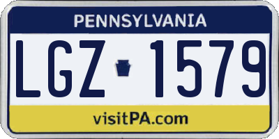 PA license plate LGZ1579