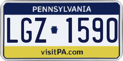 PA license plate LGZ1590