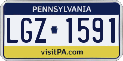 PA license plate LGZ1591