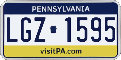 PA license plate LGZ1595