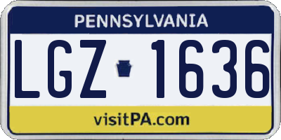 PA license plate LGZ1636